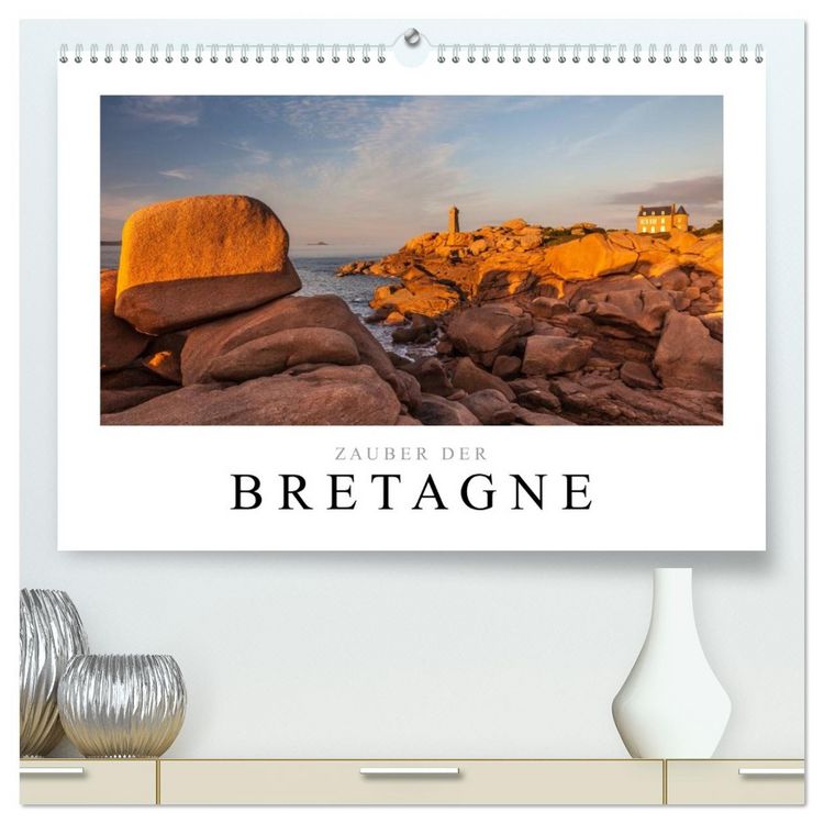 Produktbild: Bretagne - Zauber der C&ocirc;te de Granit Rose (hochwertiger Premium Wandkalender 2026 DIN A2 quer), Kunstdruck in Hochglanz