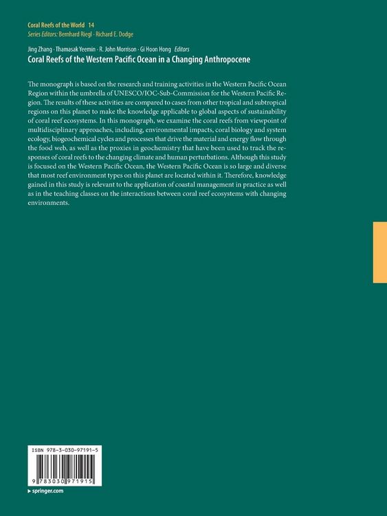 Produktbild: Coral Reefs of the Western Pacific Ocean in a Changing Anthropocene