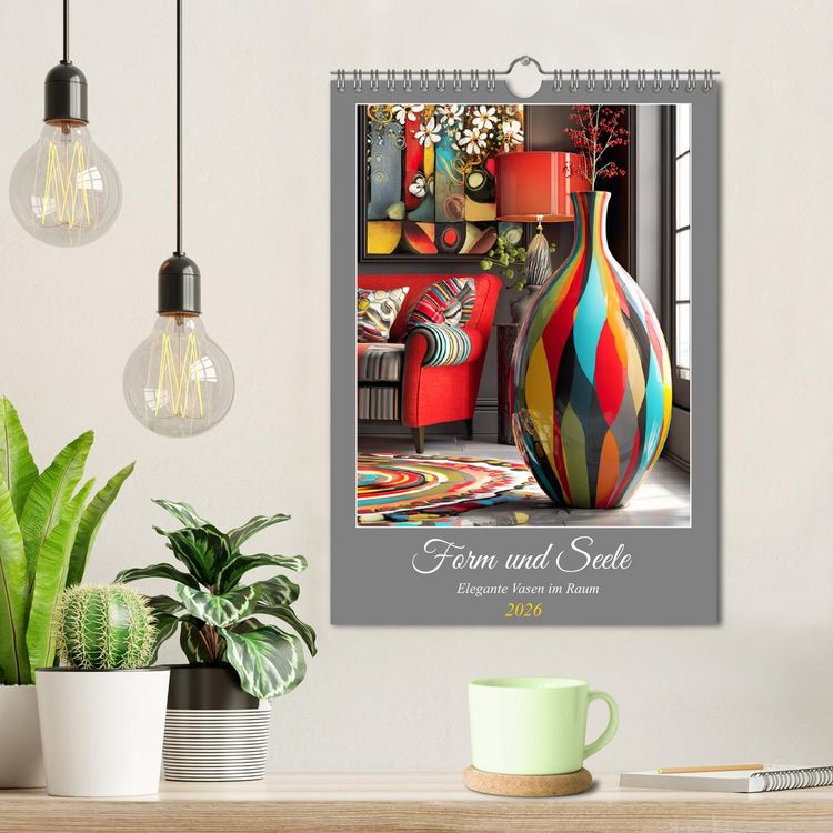 Produktbild: Form und Seele. Elegante Vasen im Raum (Wandkalender 2026 DIN A4 hoch), CALVENDO Monatskalender