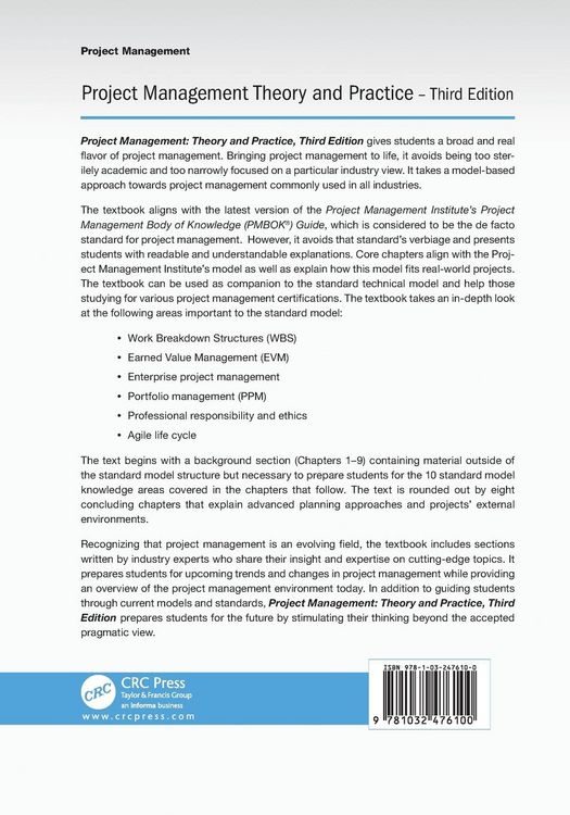 Produktbild: Project Management Theory and Practice, Third Edition