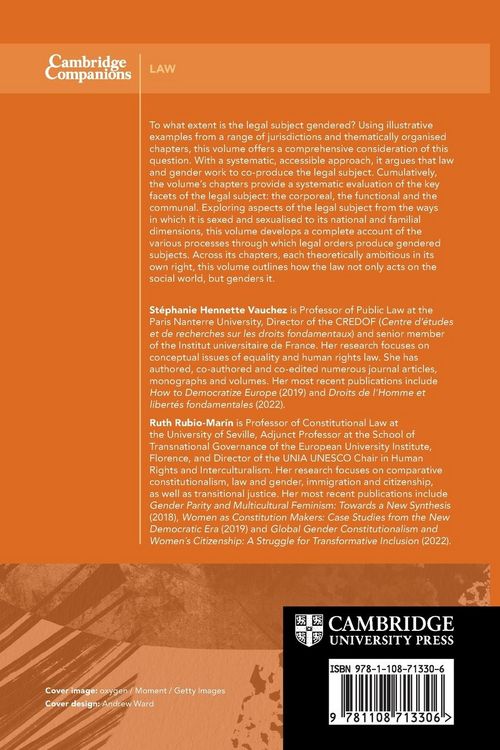 Produktbild: The Cambridge Companion to Gender and the Law
