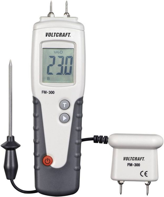 Produktbild: VOLTCRAFT FM-300 Holzfeuchtemessger&auml;t Messbereich Holzfeuchtigkeit (Bereich) 6 bis 99 % vol Temperaturmessung