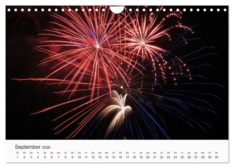 Produktbild: Feuerwerke - Kunstwerke am Himmel (Wandkalender 2026 DIN A4 quer), CALVENDO Monatskalender