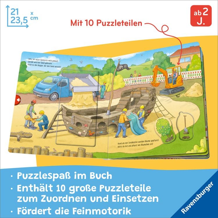 Produktbild: Mein gro&szlig;es Puzzle-Spielbuch - Baustelle