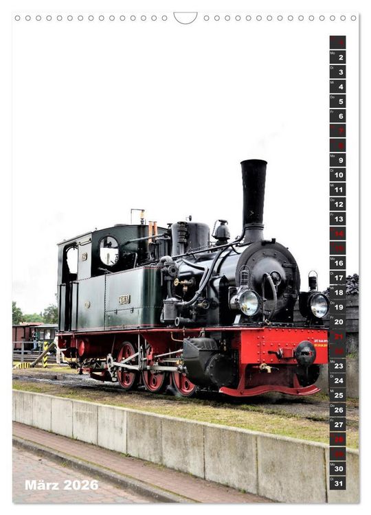 Produktbild: EISENBAHN - NOSTALGIE - 2026 (Wandkalender 2026 DIN A3 hoch), CALVENDO Monatskalender