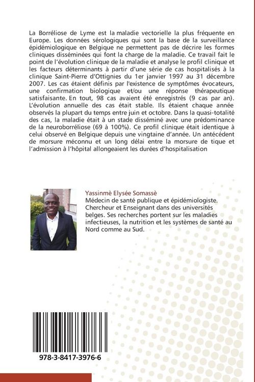 Produktbild: Epid&eacute;miologie clinique de la Borr&eacute;liose de Lyme en Belgique