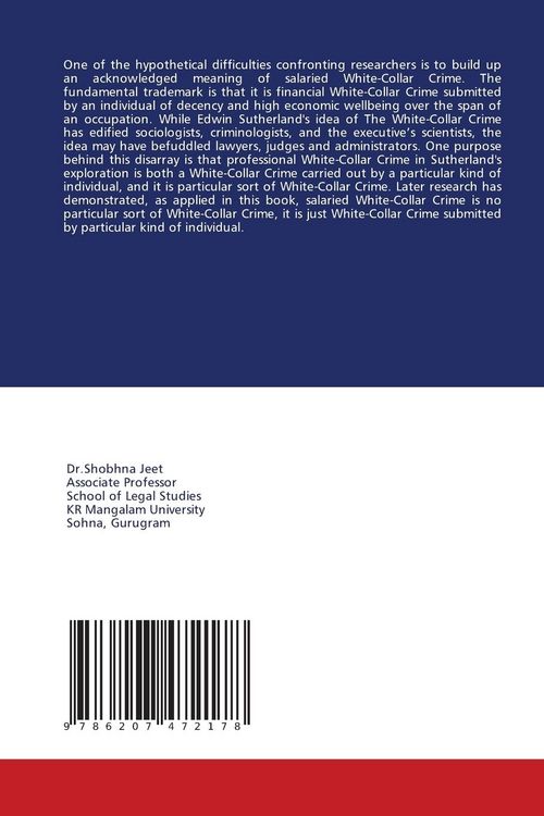 Produktbild: A STUDY OF WHITE-COLLAR CRIME IN INDIA