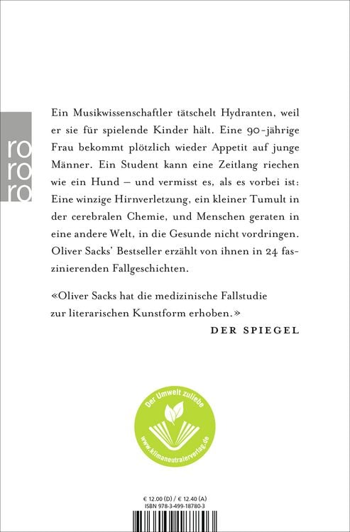 Produktbild: Der Mann, der seine Frau mit einem Hut verwechselte