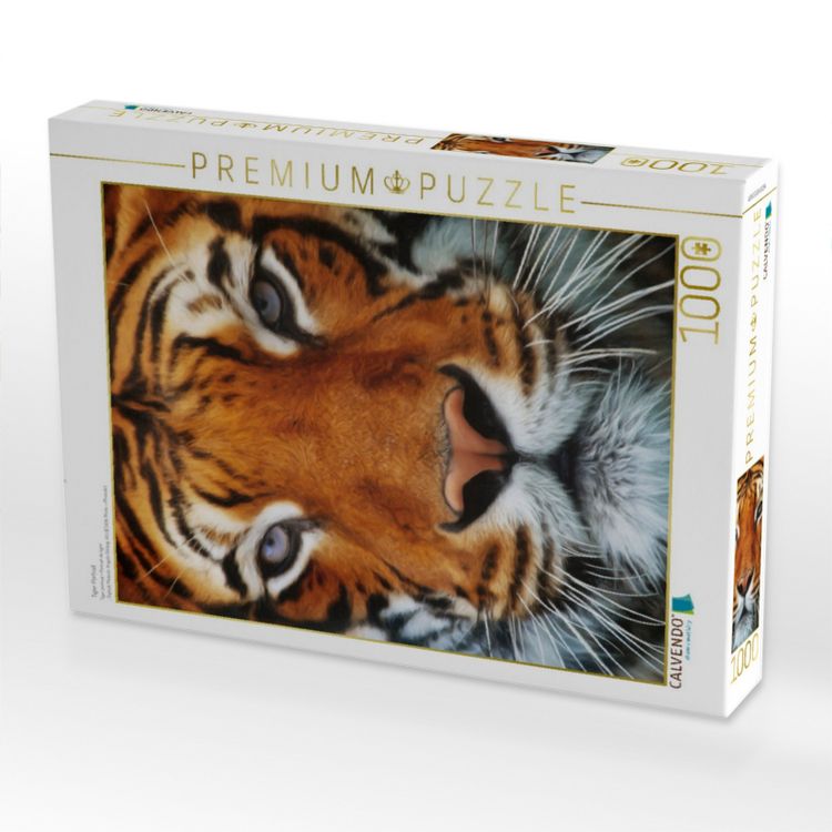 Produktbild: CALVENDO Puzzle Tiger Portrait | 1000 Teile Lege-Gr&ouml;&szlig;e 64x48cm Foto-Puzzle f&uuml;r gl&uuml;ckliche Stunden