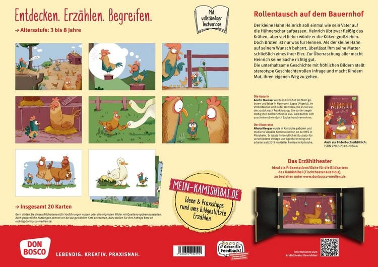 Produktbild: Heinrich will br&uuml;ten! Kamishibai Bildkartenset