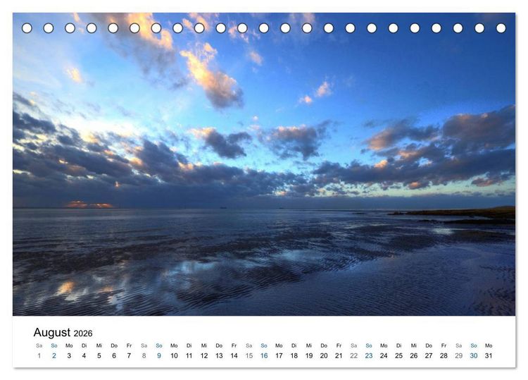 Produktbild: Nordseebad Wremen - Strandimpressionen (Tischkalender 2026 DIN A5 quer), CALVENDO Monatskalender