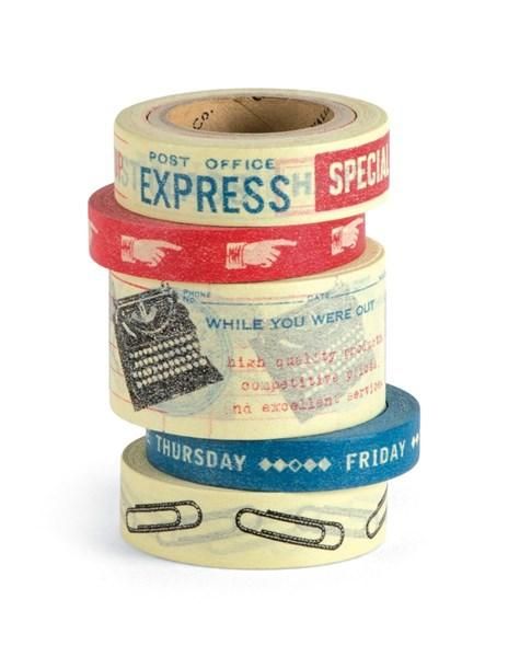Produktbild: Paper Tape Set of 5 Rolls Vintage Office: PT/Vinoff
