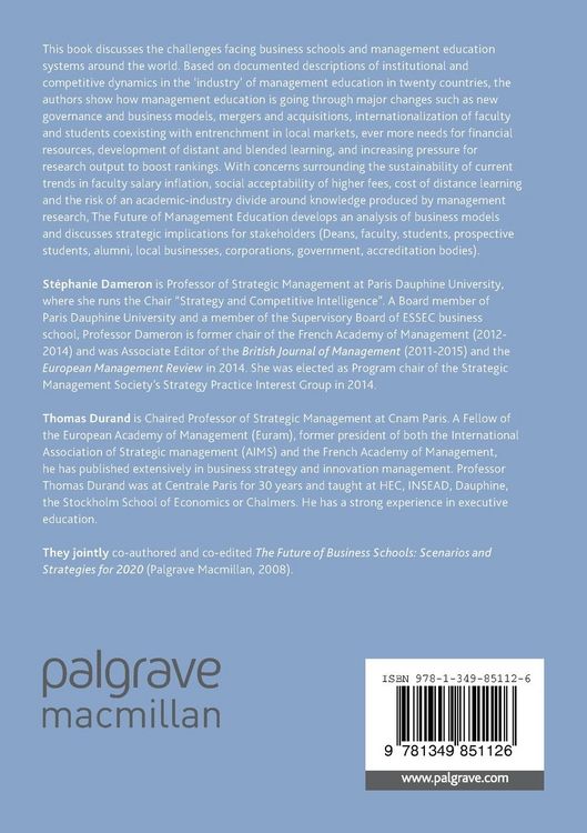Produktbild: The Future of Management Education