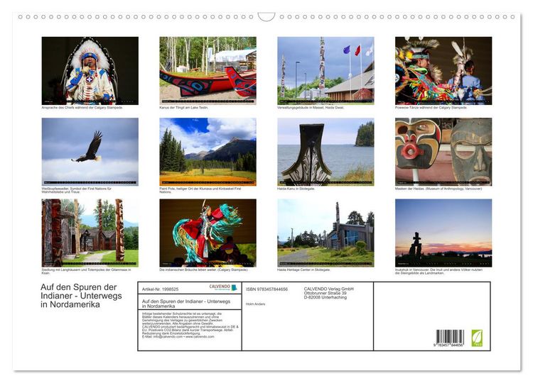 Produktbild: Auf den Spuren der Indianer - Unterwegs in Nordamerika (Wandkalender 2026 DIN A2 quer), CALVENDO Monatskalender