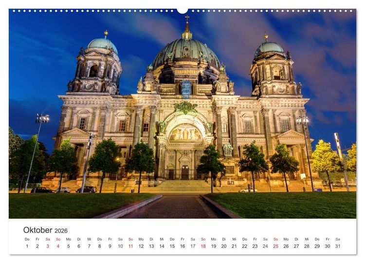 Produktbild: N&auml;chtliche Streifz&uuml;ge durch Europas Hauptst&auml;dte (Wandkalender 2026 DIN A2 quer), CALVENDO Monatskalender