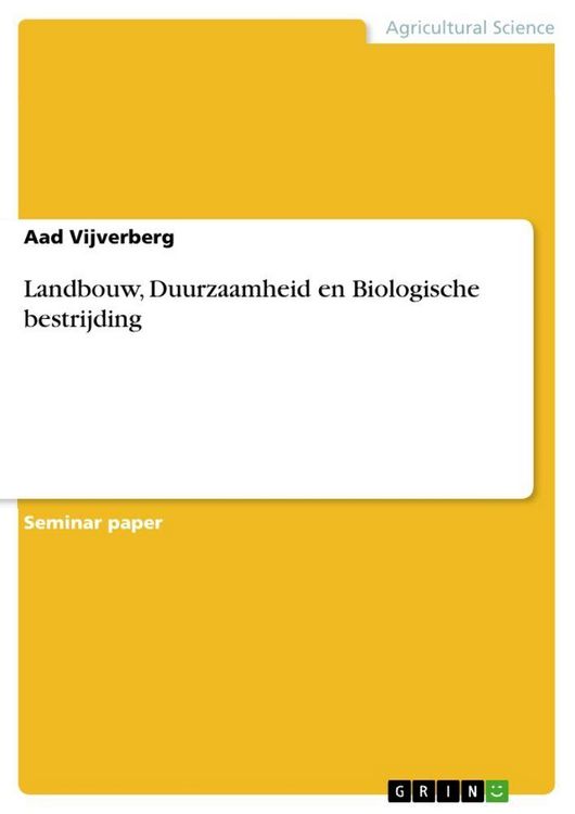 Produktbild: Landbouw, Duurzaamheid en Biologische bestrijding