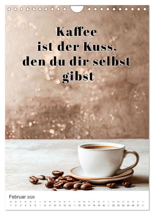 Produktbild: Kaffeegenuss f&uuml;r die Seele (Wandkalender 2026 DIN A4 hoch), CALVENDO Monatskalender