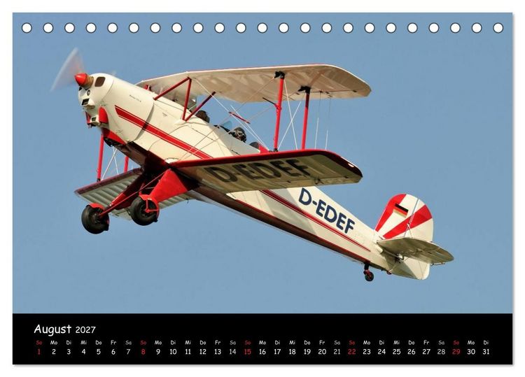 Produktbild: Doppeldecker - Veteranen der L&uuml;fte (Tischkalender 2027 DIN A5 quer), CALVENDO Monatskalender