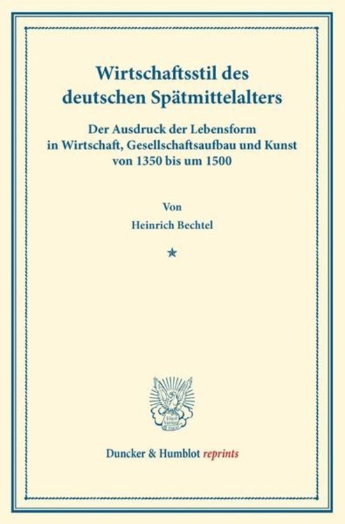 Produktbild: Wirtschaftsstil des deutschen Sp&auml;tmittelalters.