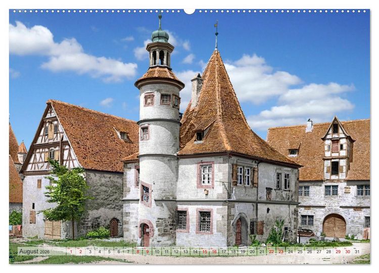 Produktbild: Rothenburg ob der Tauber um das Jahr 1900 &ndash; Fotos neu koloriert (hochwertiger Premium Wandkalender 2026 DIN A2 quer), Kunstdruck in Hochglanz