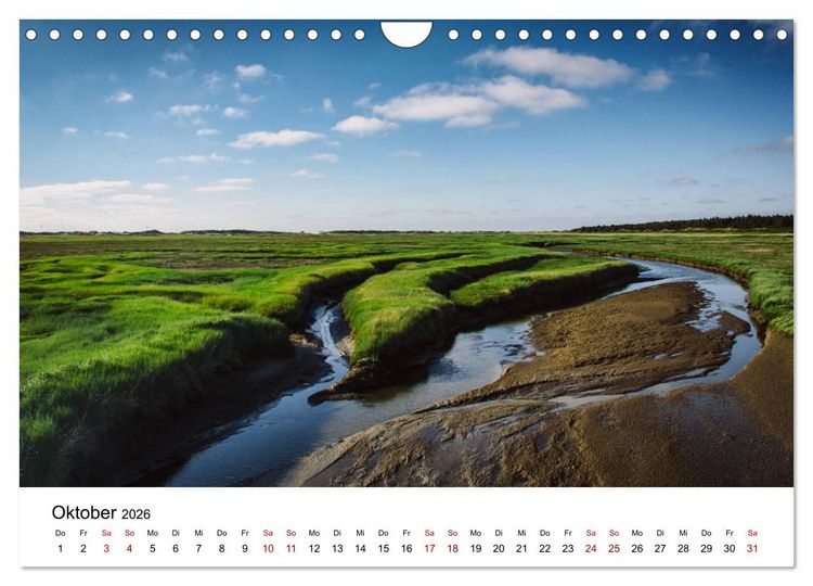 Produktbild: Schleswig-Holstein in 365 Farben (Wandkalender 2026 DIN A4 quer), CALVENDO Monatskalender