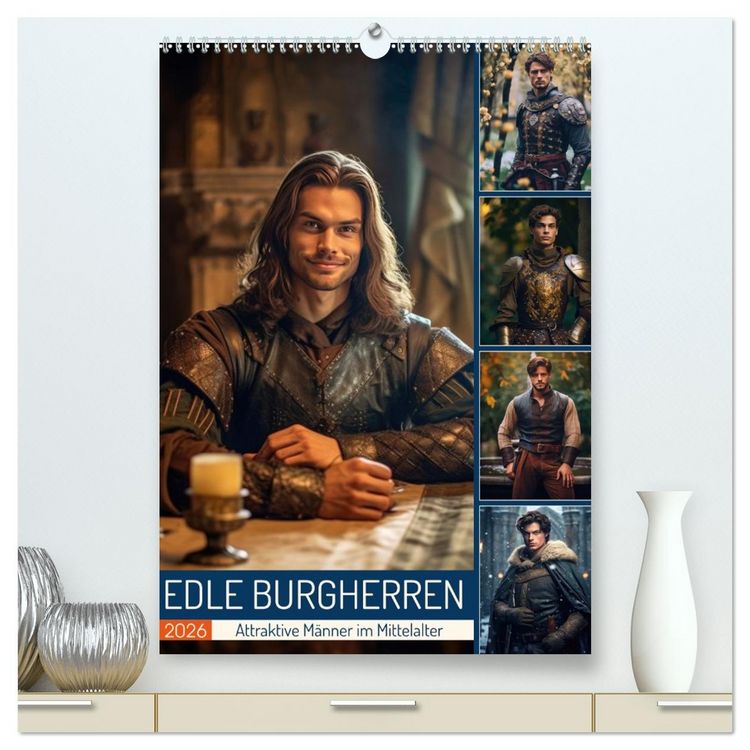 Produktbild: Edle Burgherren (hochwertiger Premium Wandkalender 2026 DIN A2 hoch), Kunstdruck in Hochglanz