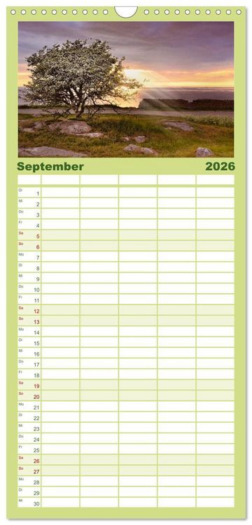 Produktbild: Familienplaner 2026 - Bornholm Juwel der Ostsee mit 5 Spalten (Wandkalender, 21 x 45 cm) CALVENDO