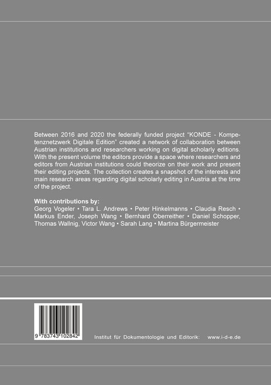 Produktbild: Digitale Edition in &Ouml;sterreich. Digital Scholarly Edition in Austria.