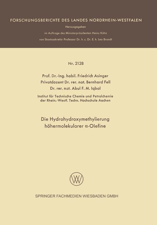 Produktbild: Die Hydrohydroxymethylierung h&ouml;hermolekularer &alpha;-Olefine