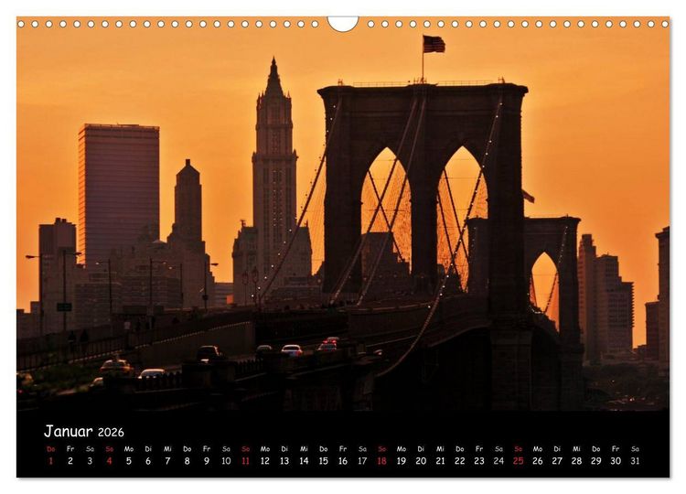 Produktbild: New York (Wandkalender 2026 DIN A3 quer), CALVENDO Monatskalender