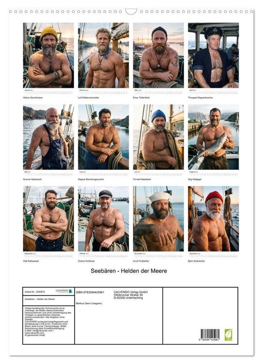 Produktbild: Seeb&auml;ren - Helden der Meere (Wandkalender 2027 DIN A2 hoch), CALVENDO Monatskalender