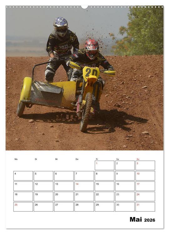 Produktbild: Motocross Terminplaner (hochwertiger Premium Wandkalender 2026 DIN A2 hoch), Kunstdruck in Hochglanz