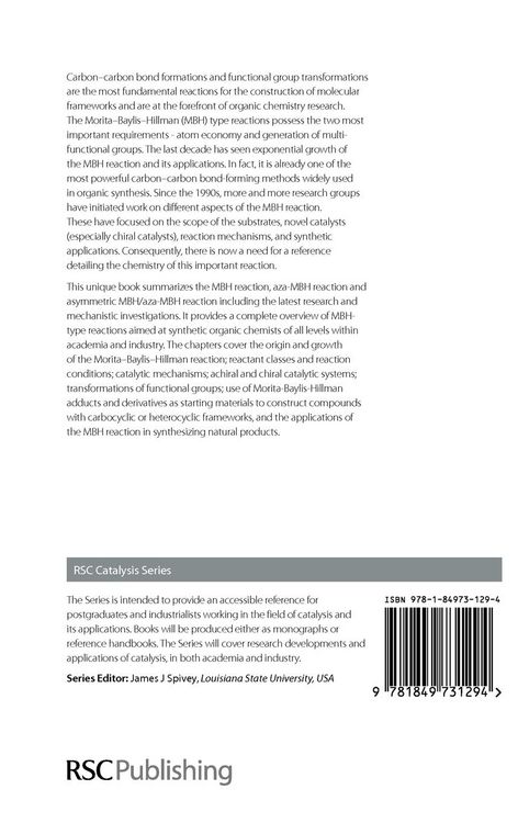 Produktbild: Chemistry of the Morita-Baylis-Hillman Reaction