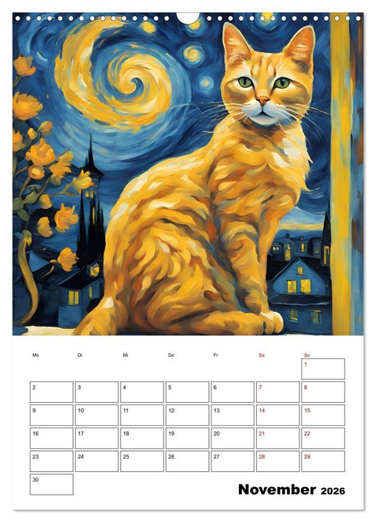 Produktbild: Katzenmagie (Wandkalender 2026 DIN A3 hoch), CALVENDO Monatskalender