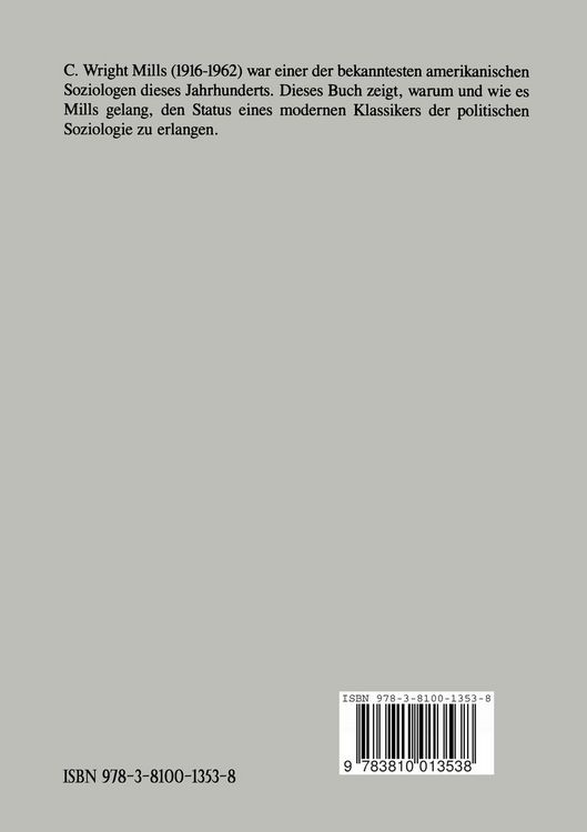 Produktbild: Die politische Soziologie C. Wright Mills&rsquo;