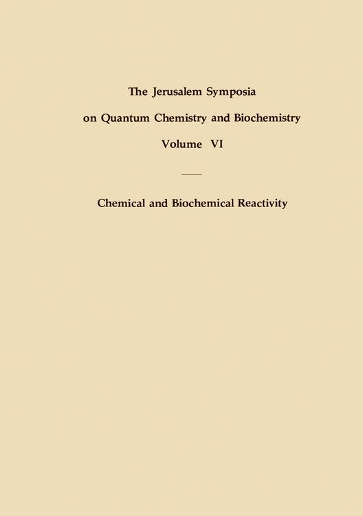 Produktbild: Chemical and Biochemical Reactivity
