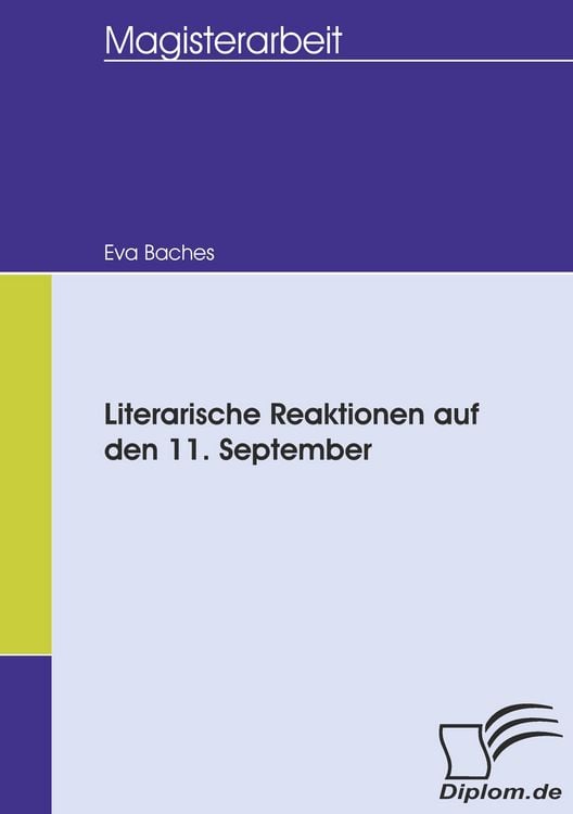 Produktbild: Literarische Reaktionen auf den 11. September