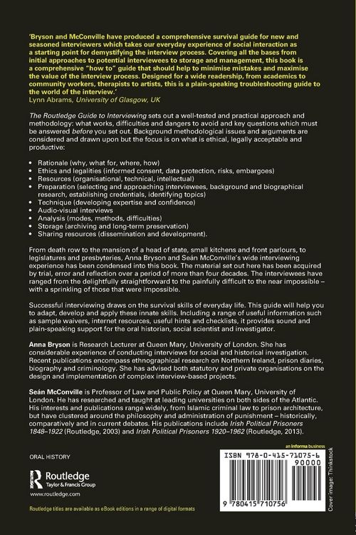 Produktbild: The Routledge Guide to Interviewing