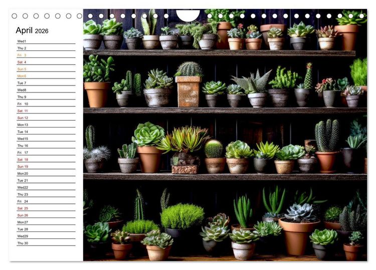 Produktbild: Cacti Wonderland (Wall Calendar 2026 DIN A4 landscape), CALVENDO 12 Month Wall Calendar