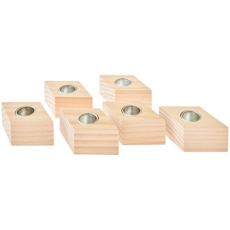 Produktbild: Kerzenhalter Raute, f&uuml;r Stabkerzen &Oslash;2,2 cm, 6-tlg