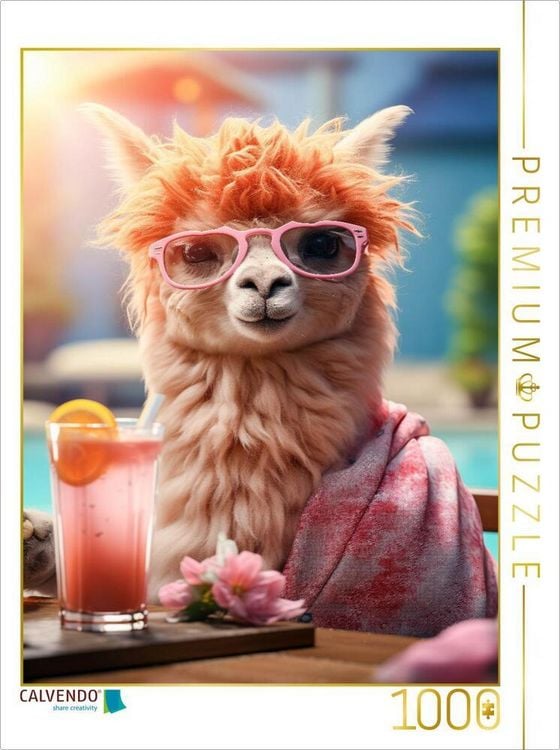 Produktbild: CALVENDO Puzzle Alpakas sind wie Lamas, nur mit besserem Style | 1000 Teile Lege-Gr&ouml;&szlig;e 64x48cm Foto-Puzzle f&uuml;r gl&uuml;ckliche Stunden