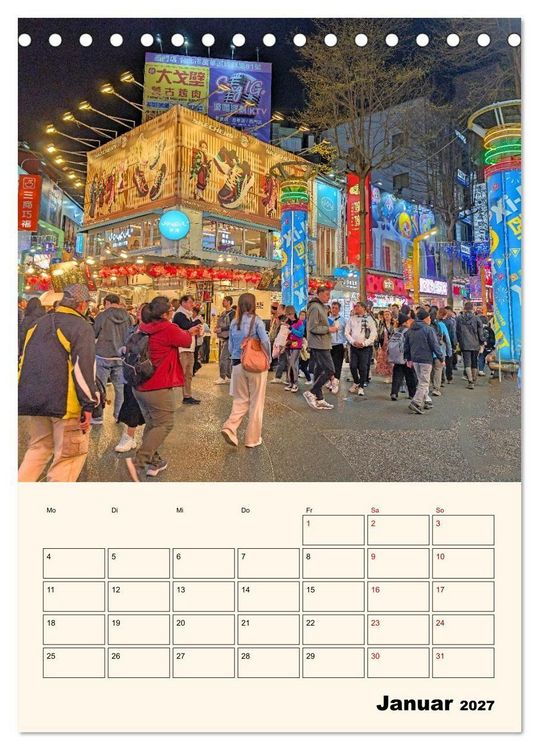 Produktbild: Taipeh &ndash; Stadt der Kontraste (Tischkalender 2027 DIN A5 hoch), CALVENDO Monatskalender
