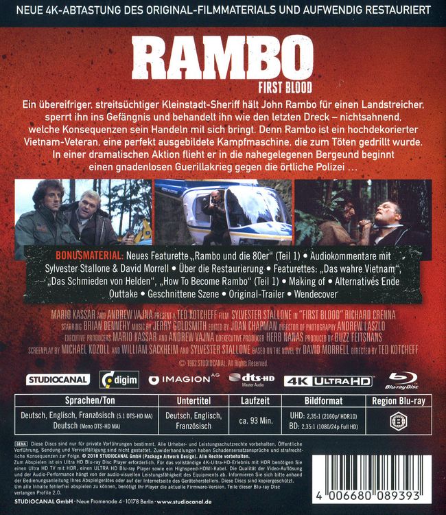 Produktbild: Rambo - First Blood (4K Ultra HD)