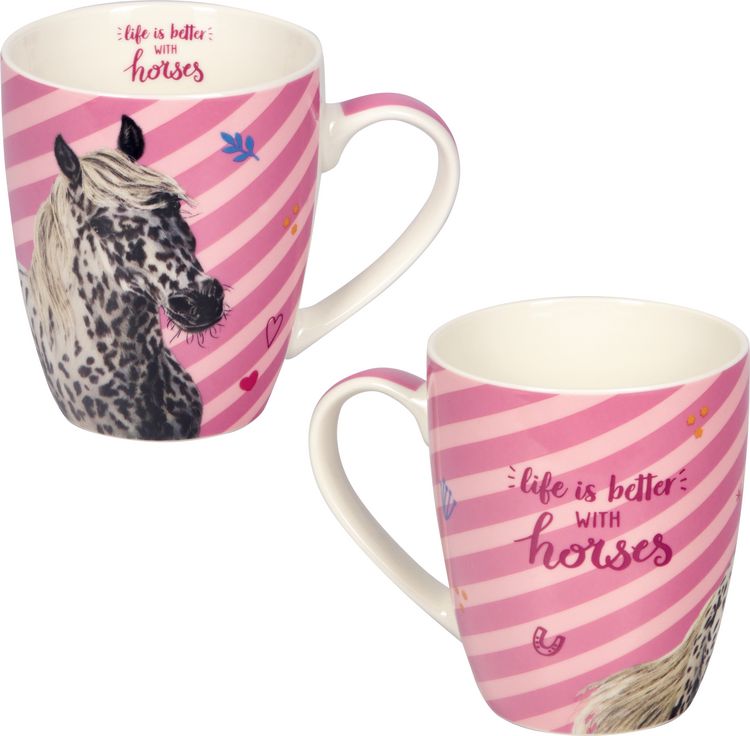 Produktbild: Porzellan-Tasse - Pferdefreunde
