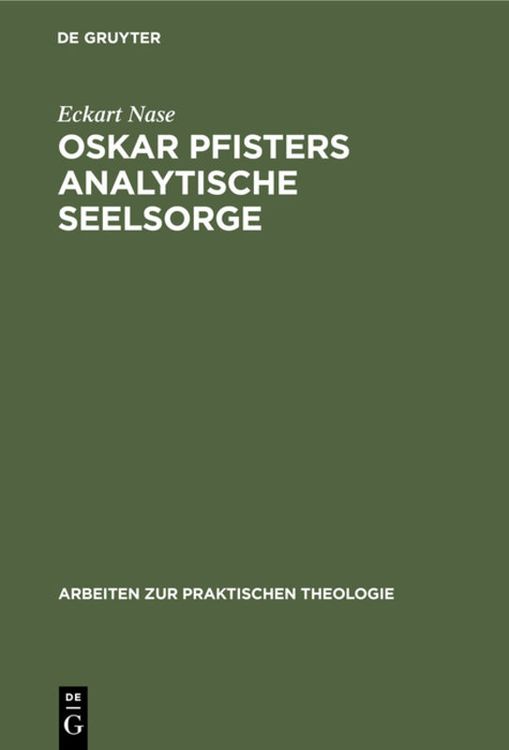 Produktbild: Oskar Pfisters analytische Seelsorge