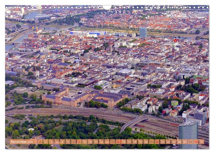 Produktbild: Mannheim - Stadt im Quadrat (Wandkalender 2026 DIN A3 quer), CALVENDO Monatskalender