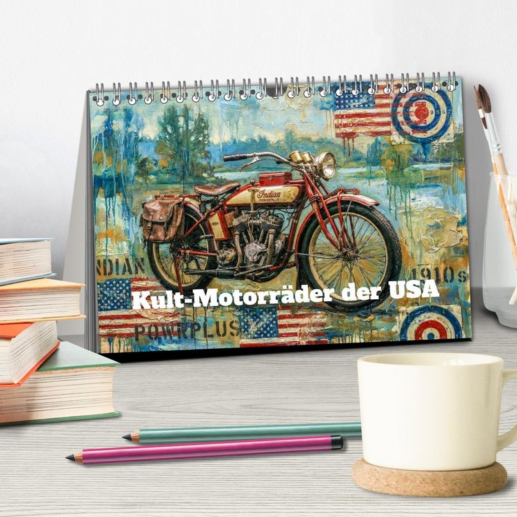 Produktbild: Kult-Motorr&auml;der der USA (Tischkalender 2027 DIN A5 quer), CALVENDO Monatskalender