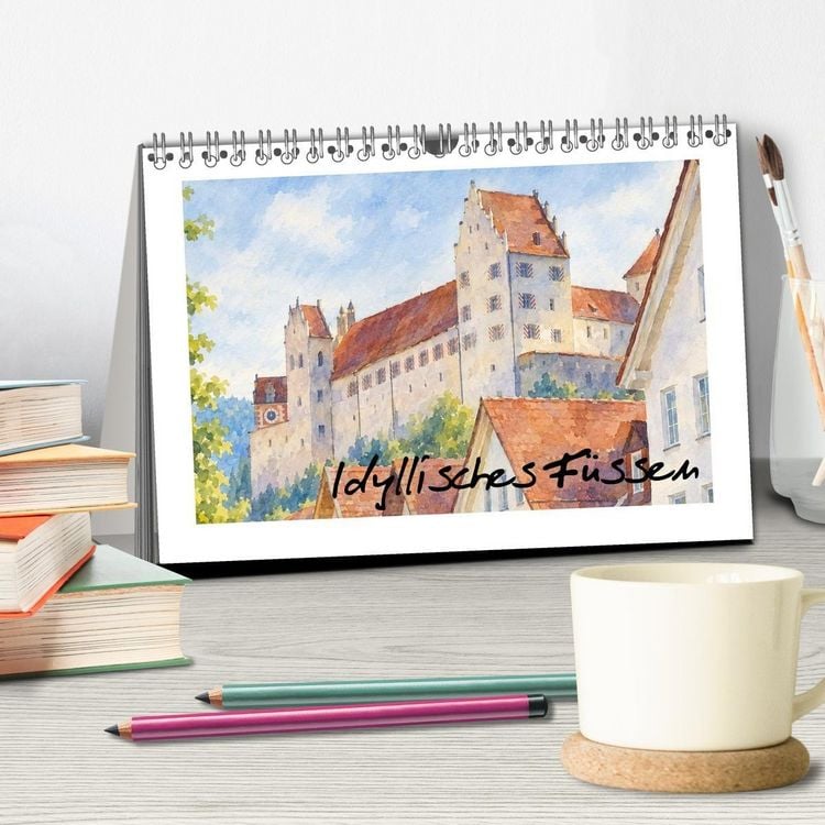 Produktbild: Idyllisches F&uuml;ssen (Tischkalender 2027 DIN A5 quer), CALVENDO Monatskalender