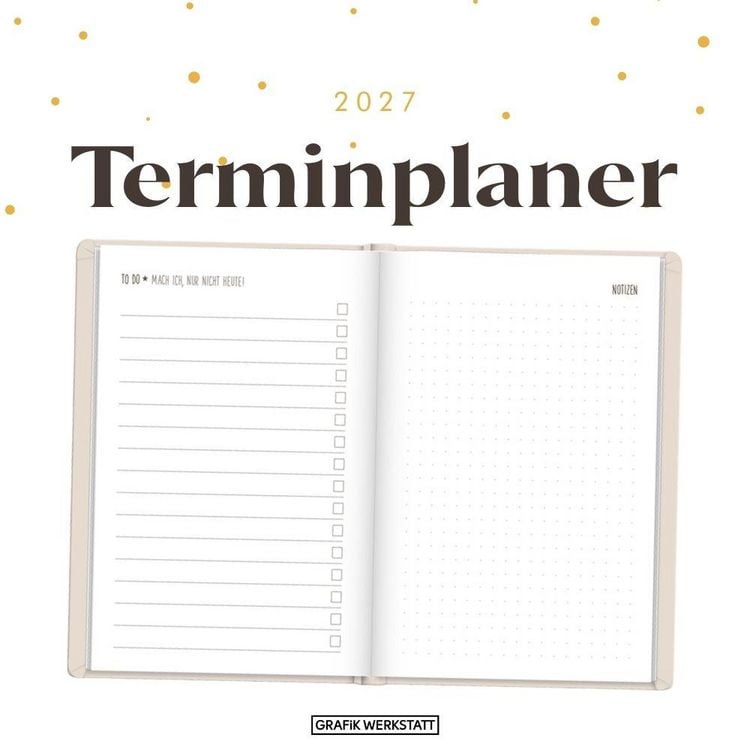 Produktbild: Terminplaner Lederlook 2027 Beige