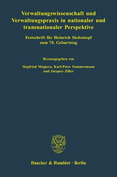 Produktbild: Verwaltungswissenschaft und Verwaltungspraxis in nationaler und transnationaler Perspektive.